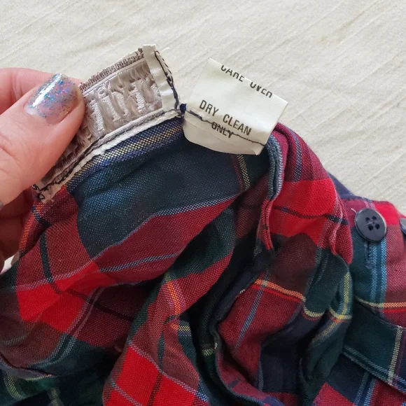 Vintage deadstock plaid tartan shorts high waisted women's large - Picture 10 of 11